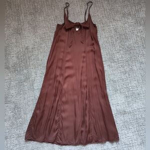 Aerie Chocolate Brown Midi Dress